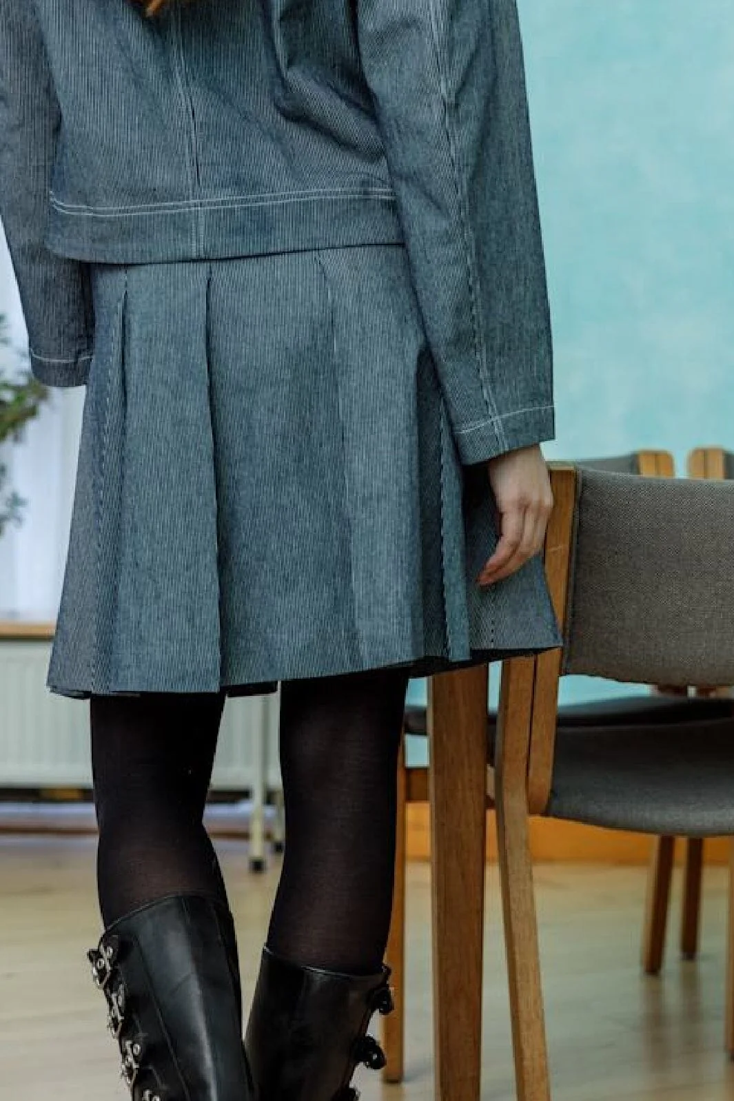 Black Colour - Bcastrid Short Skirt 40808 - Dark Blue - Image 5