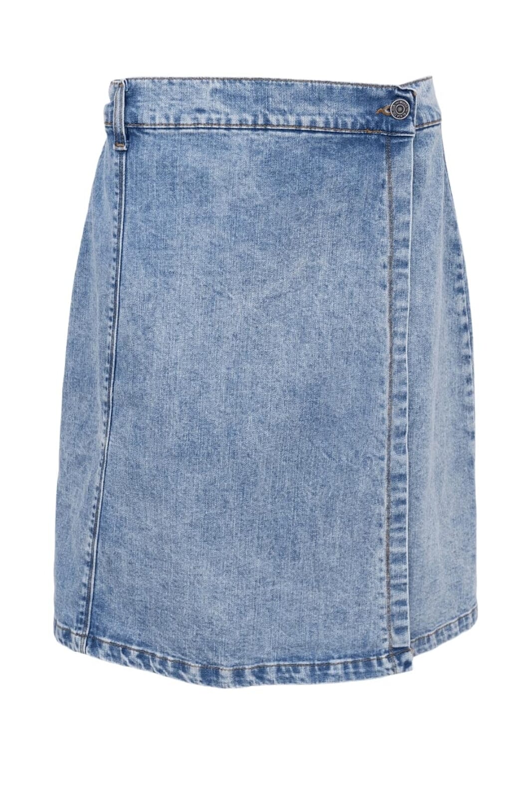 Black Colour - Bcrussel Short Wrap Skirt 40862 - Lt. Denim - Image 3