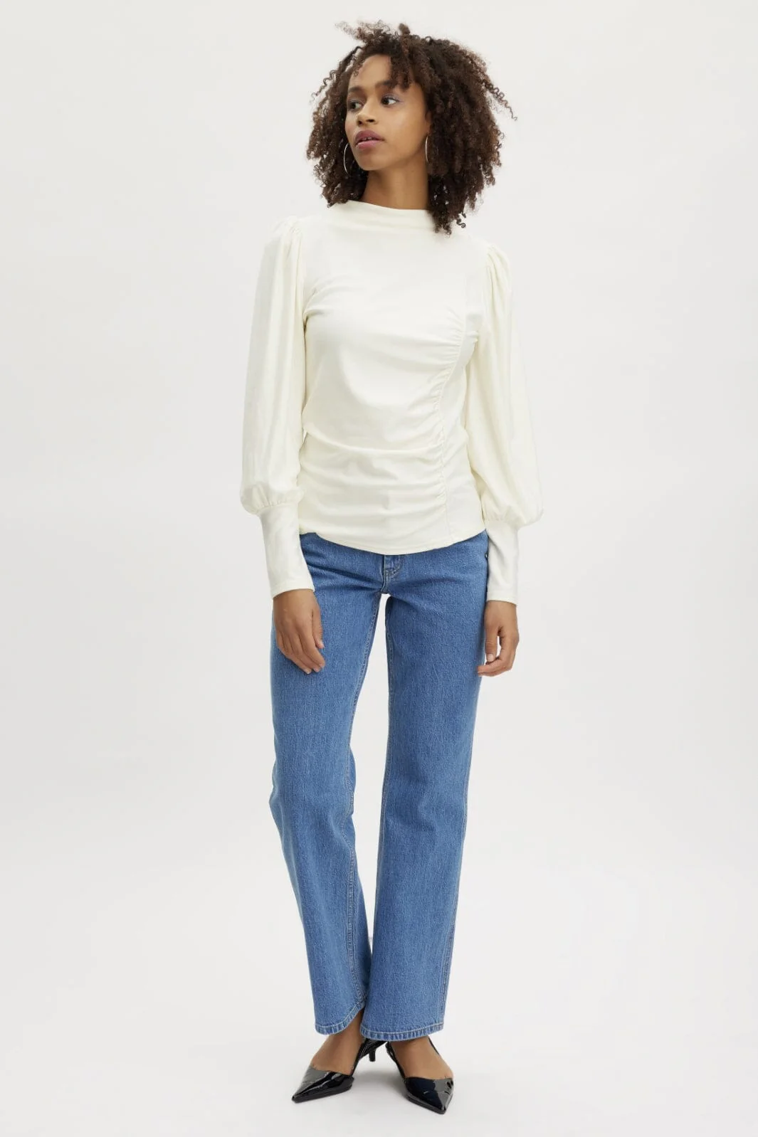 Gestuz - Samurillygz Back Emb Tee - 110601 Bright White - Image 4