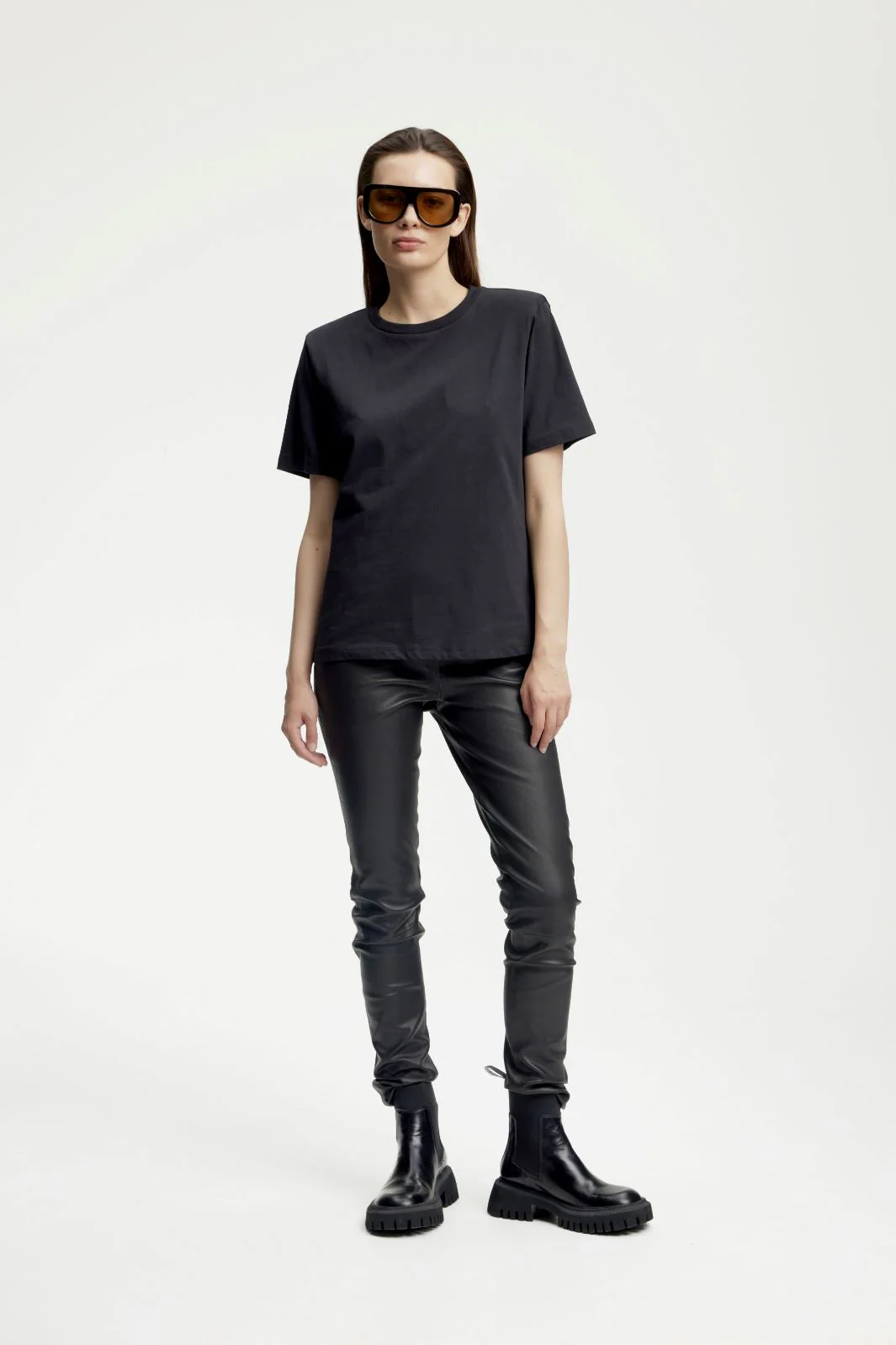 Gestuz - SashaGZ HW leather legging NOOS - Black - Image 4