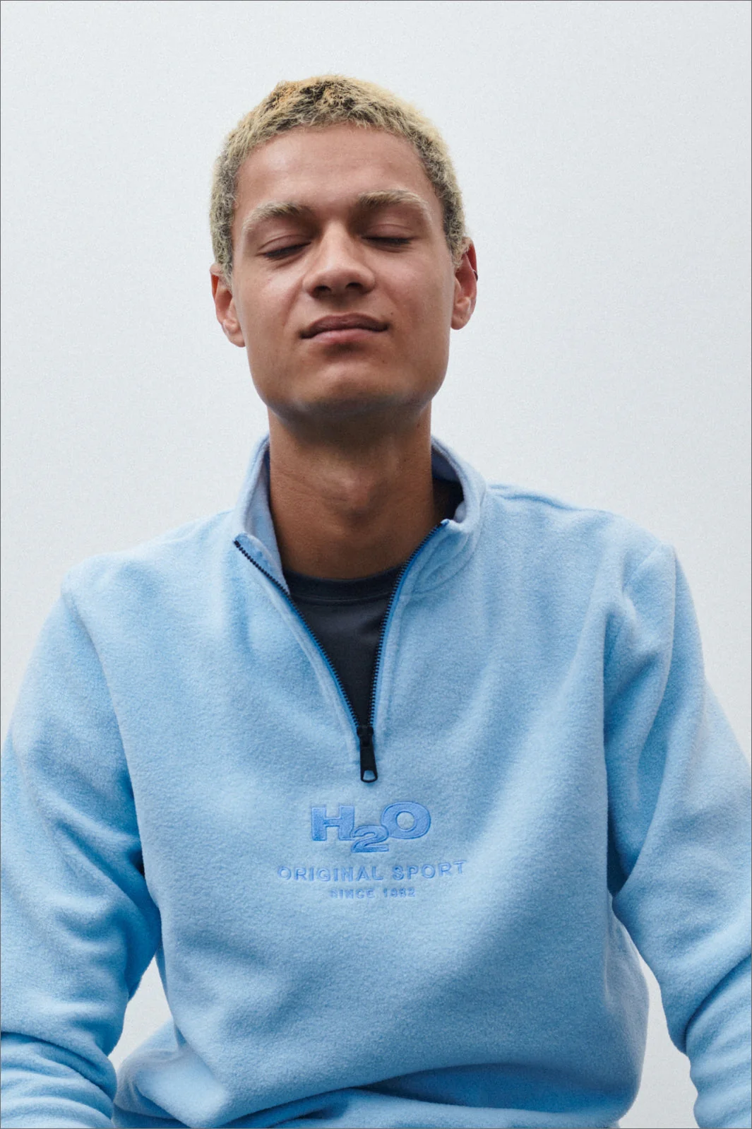 H2O - Blåvand II Fleece Half Zip - Baby Blue - Image 3
