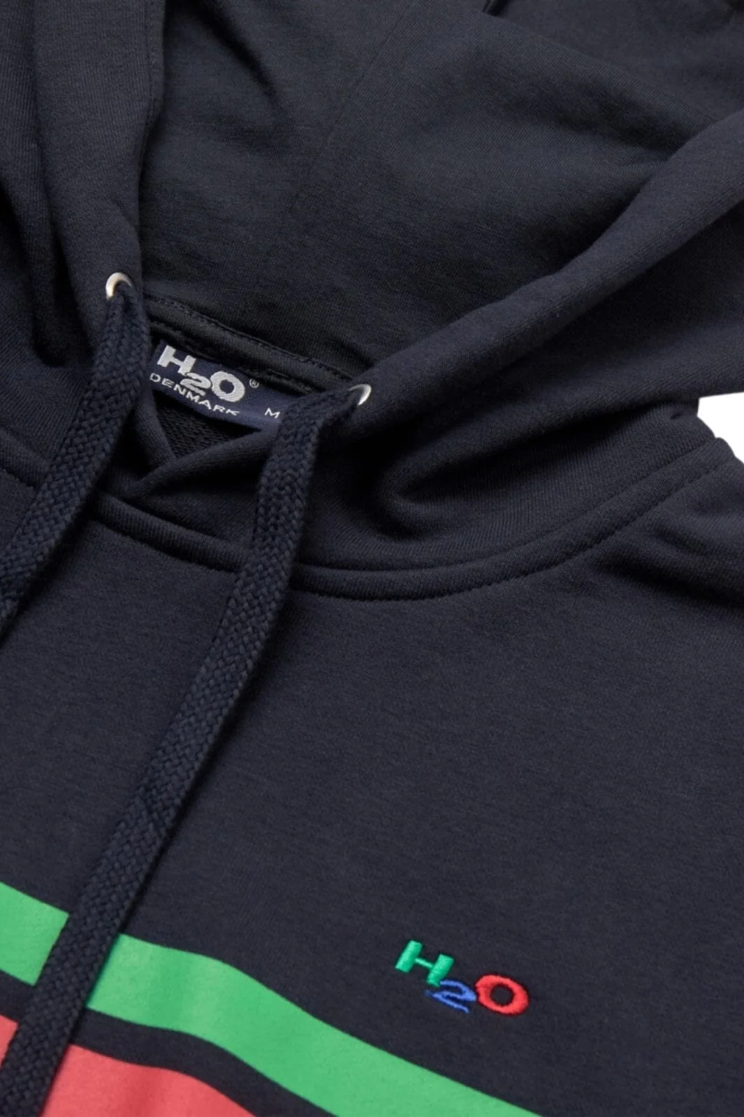 H2O - Gilleleje Sweat Hoodie - Navy/Green/Red - Image 3