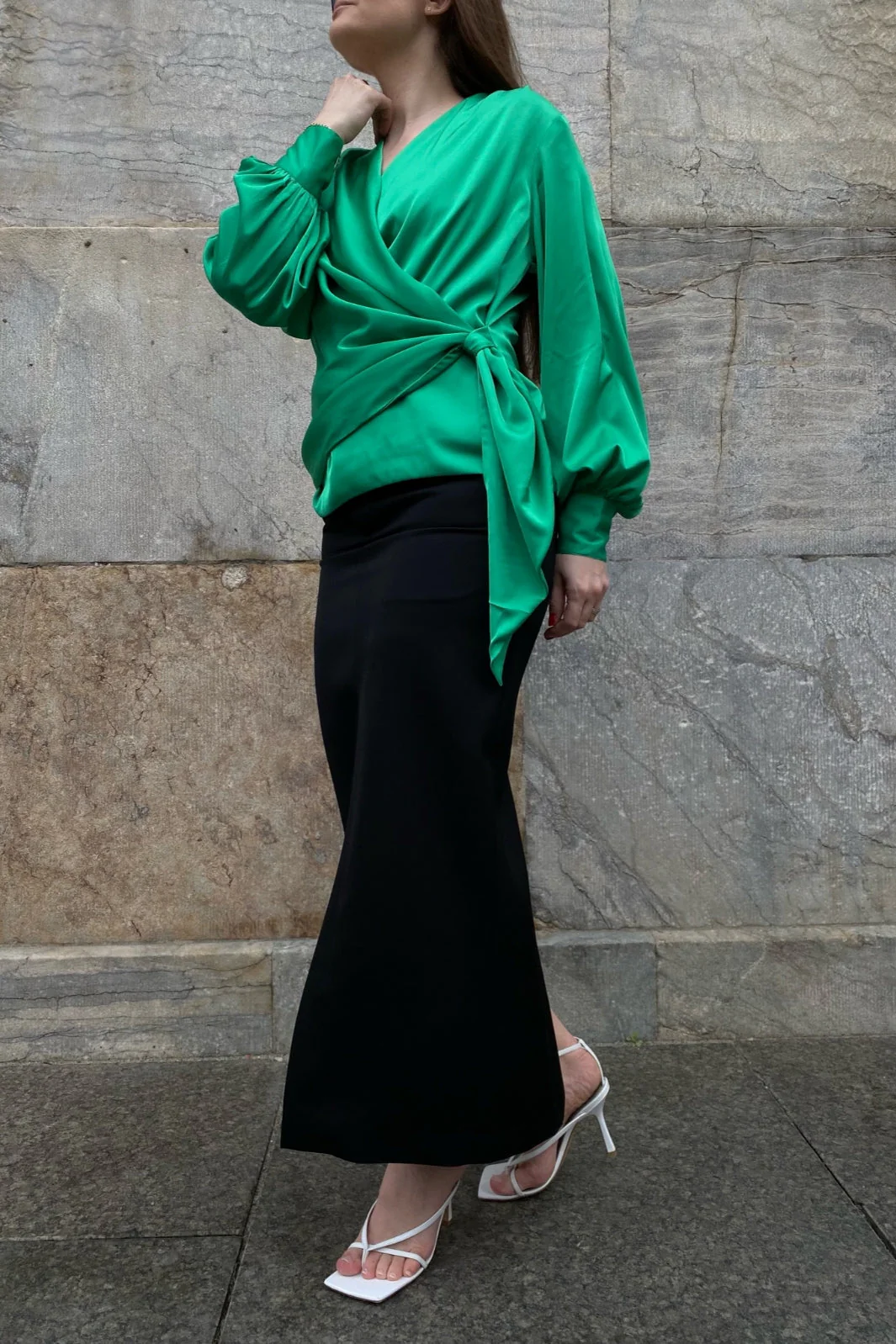 Karmamia - Ines Blouse - Emerald - Image 3