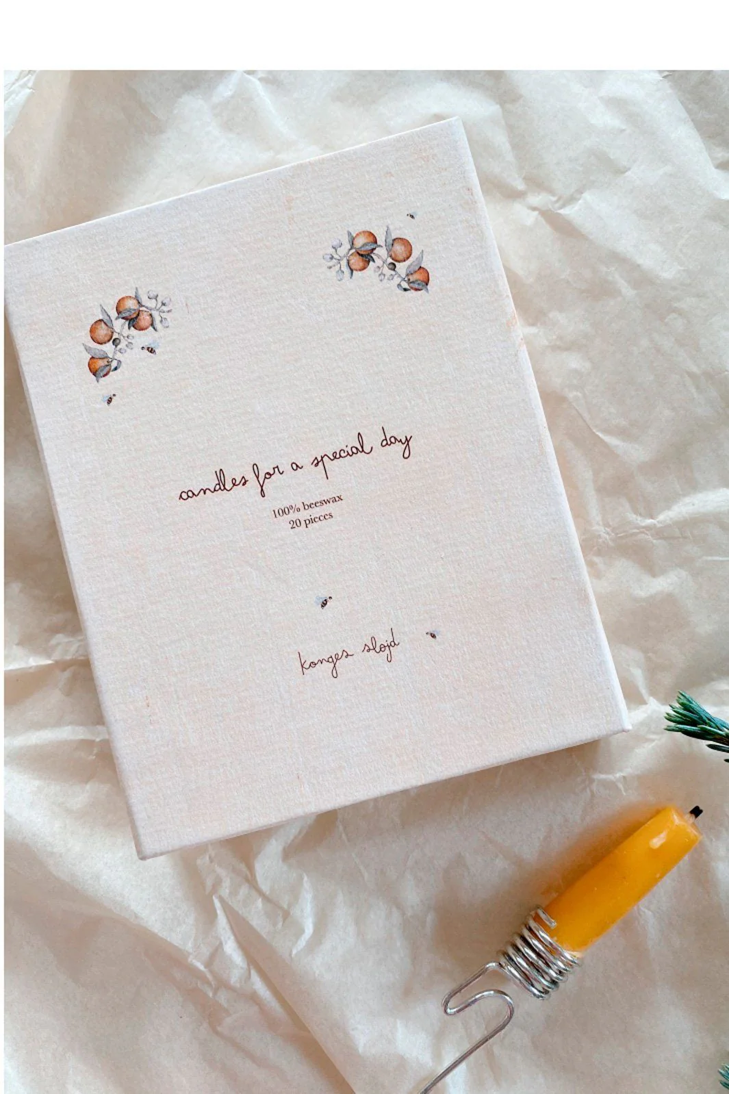 Konges Sløjd - 20 Pack Birthday Train Candels - Nature - Image 5