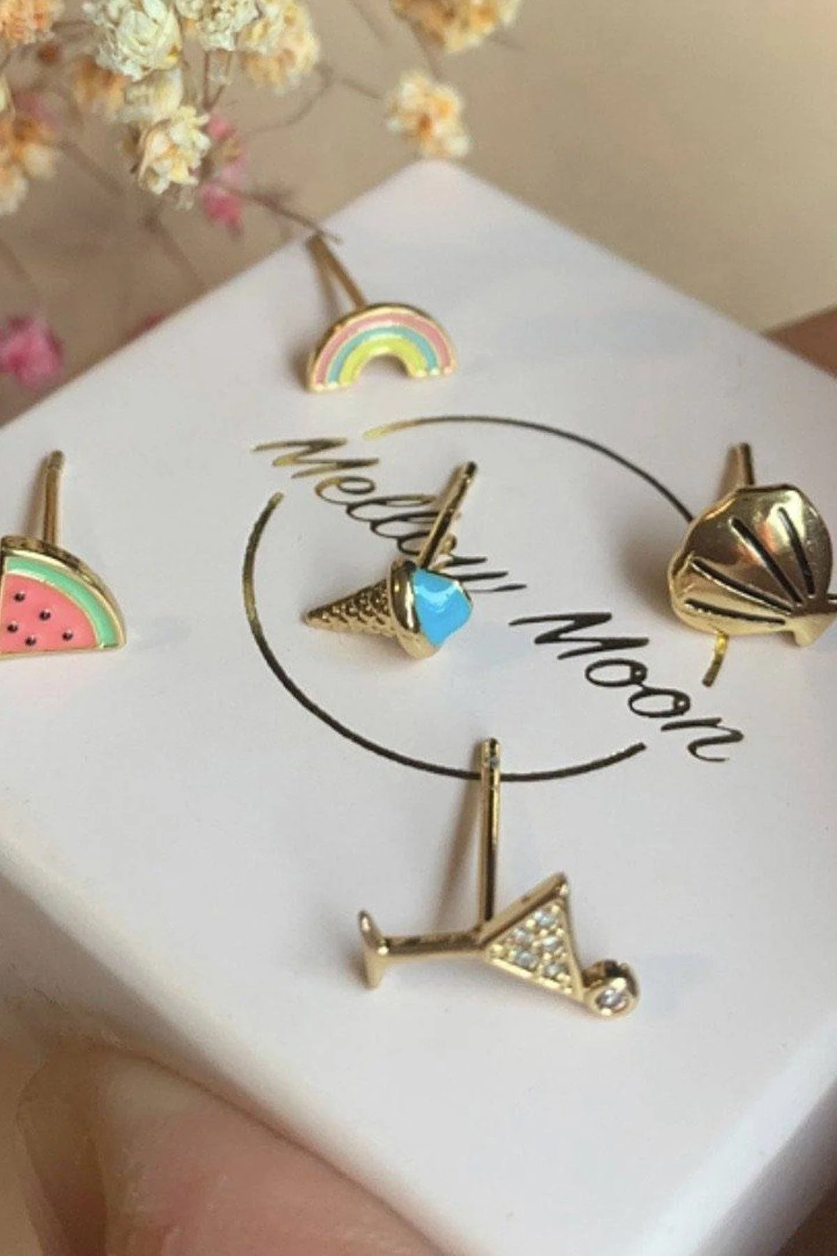 Mellow Moon - Forgyldt ørering - Vacay (1 stk) - Image 3