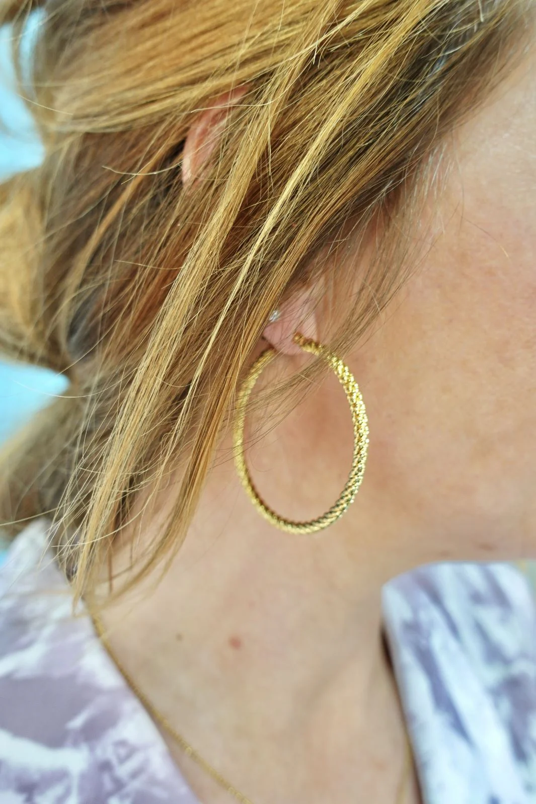 Mellow Moon - Snoede hoops - Forgyldt - Image 3