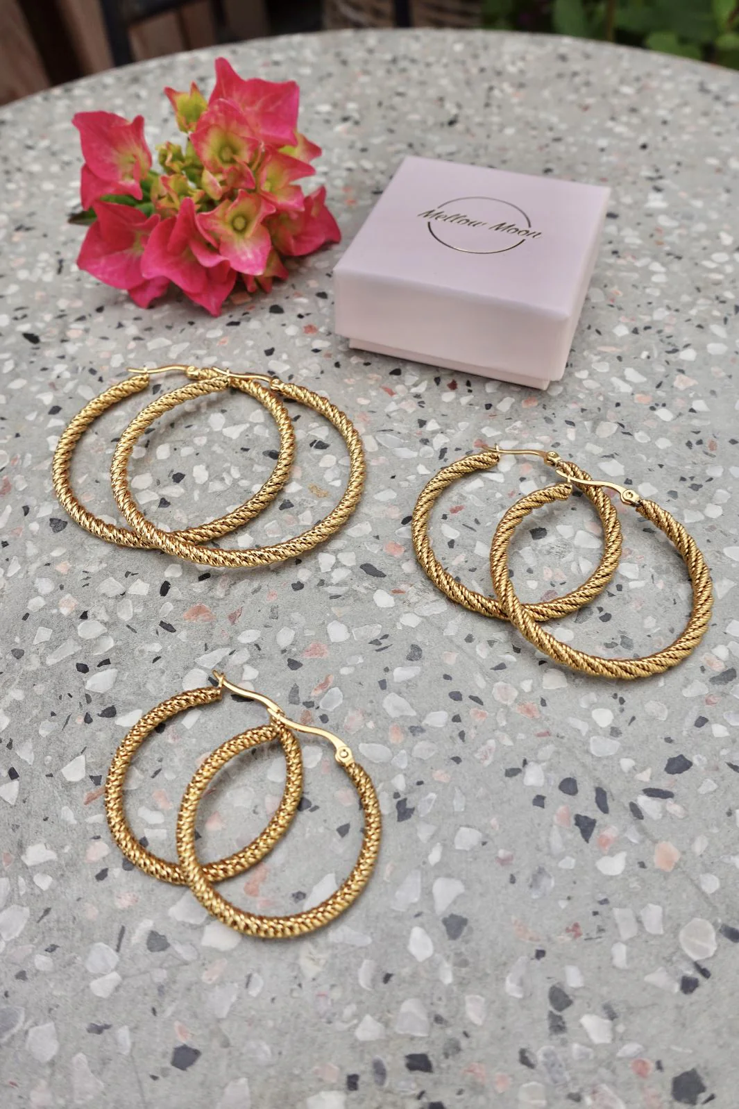 Mellow Moon - Snoede hoops - Forgyldt - Image 6