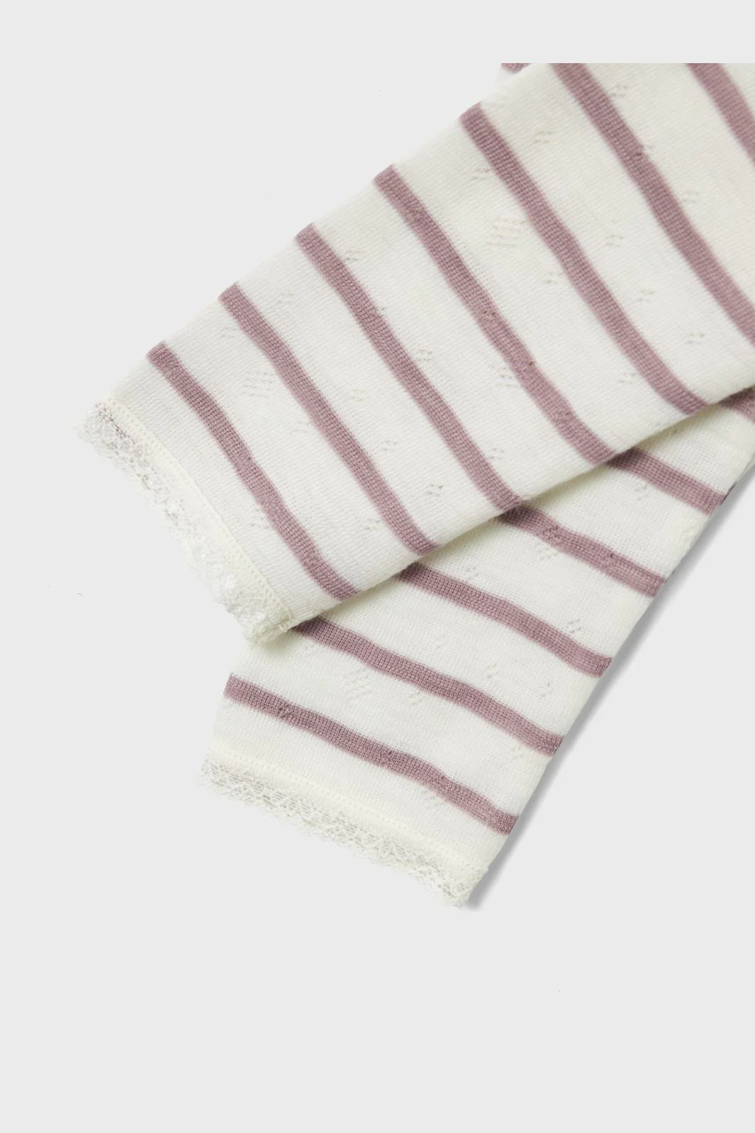 Name It - Nmfwang Wool Needle Legging - 4475080 Snow White Purple Dove - Image 3