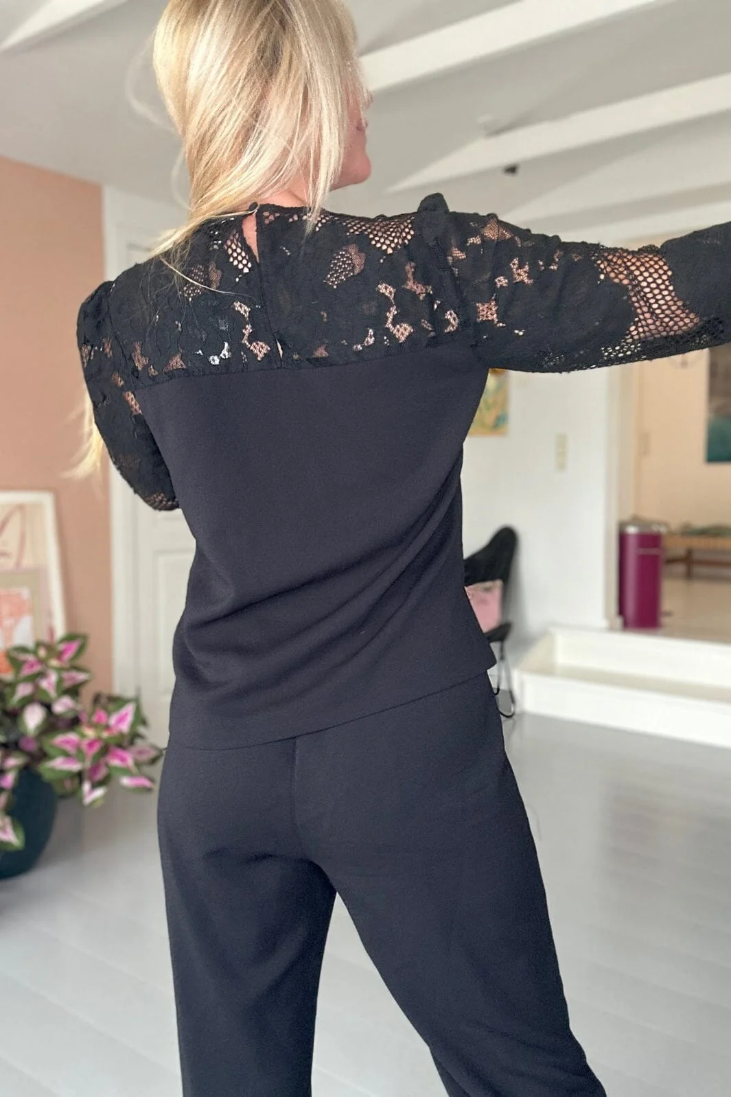 Neo Noir - Antonia Crepe Jumpsuit - Black - Image 8