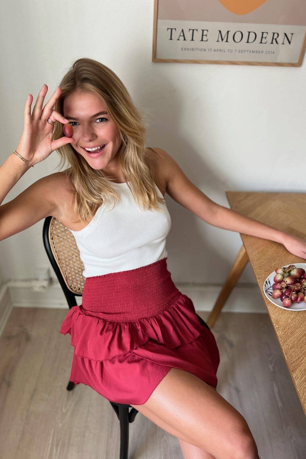 Neo Noir - Carin R Skirt - Raspberry - Image 8