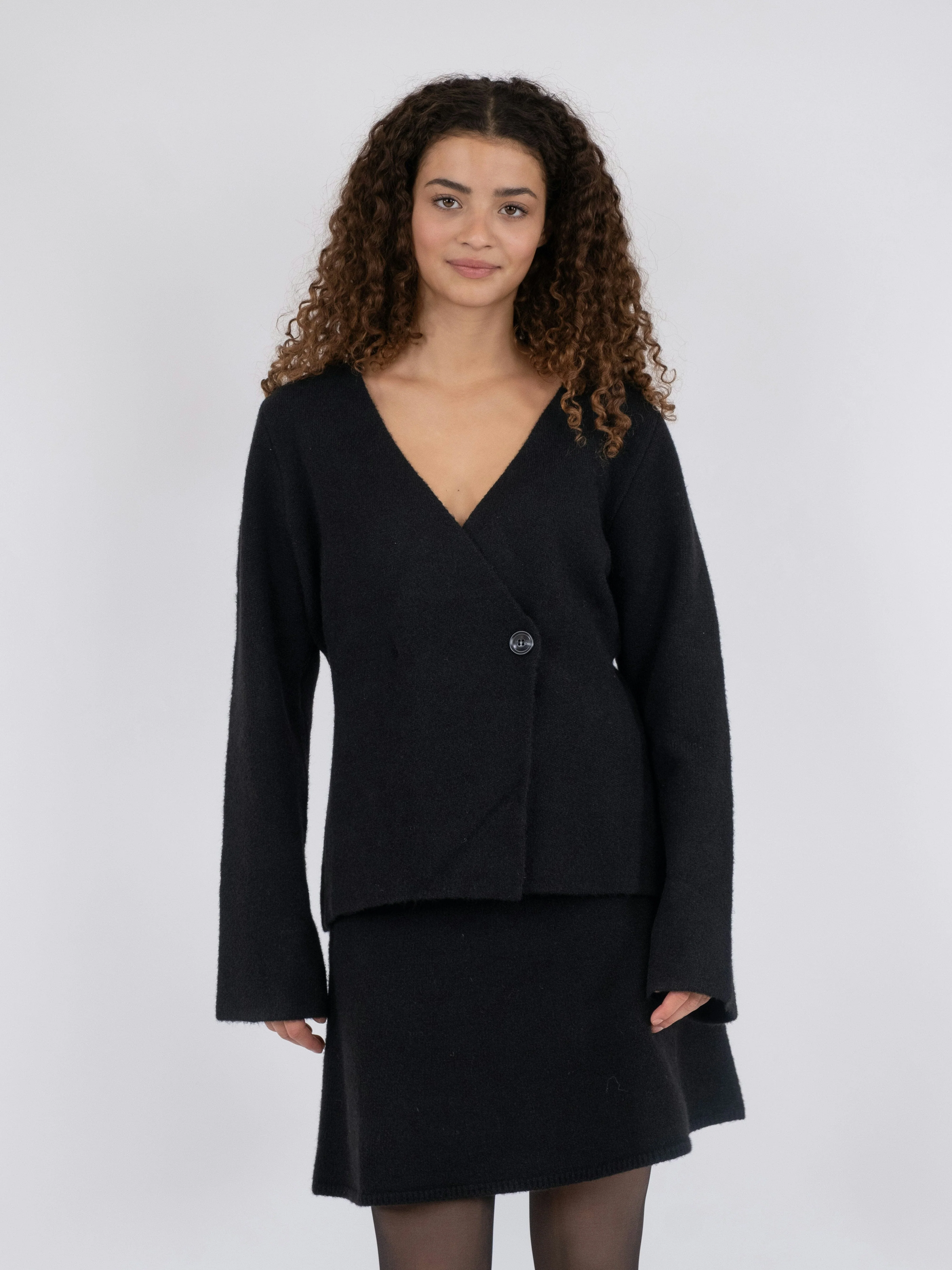 Neo Noir - Marie Louise Knit Cardigan - Black - Image 5