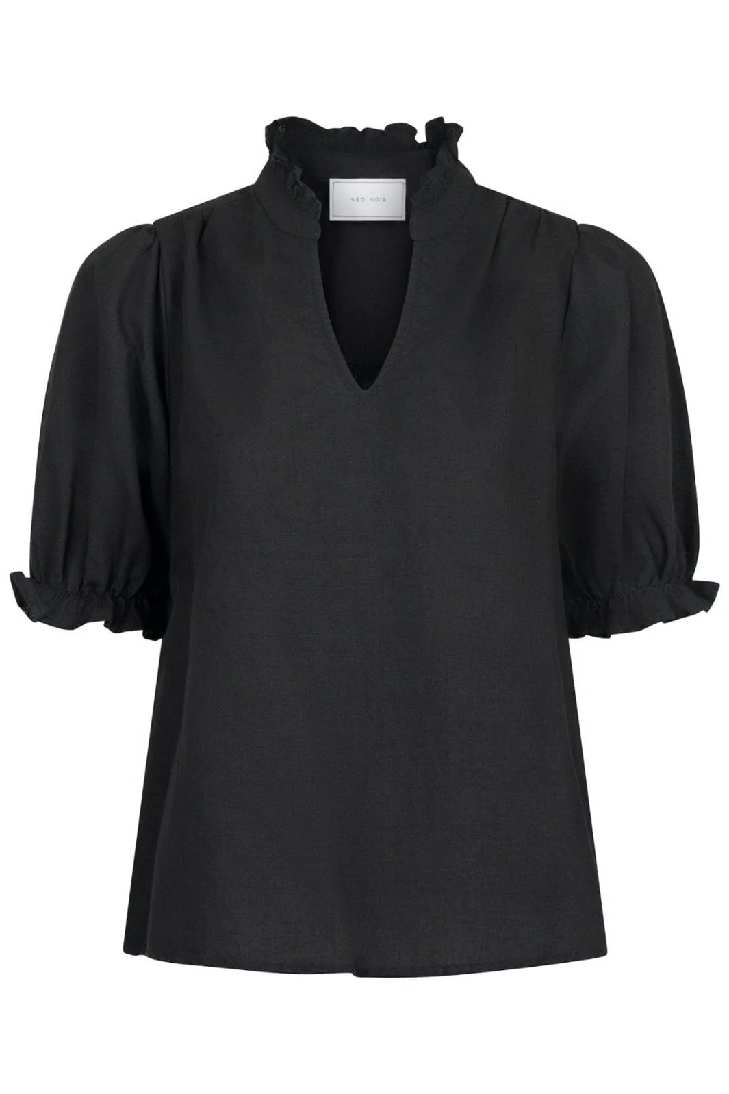 Neo Noir - Odesa Linen Blouse - Black - Image 3