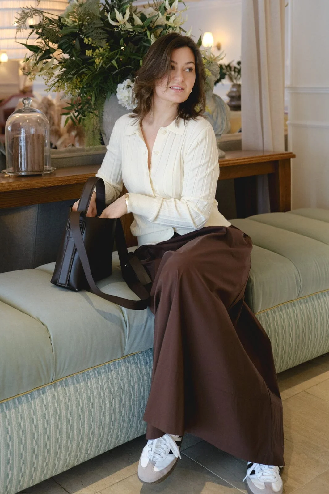 Neo Noir - Rio Solid Knit Cardigan 164579 - 191 - Light Yellow - Image 4