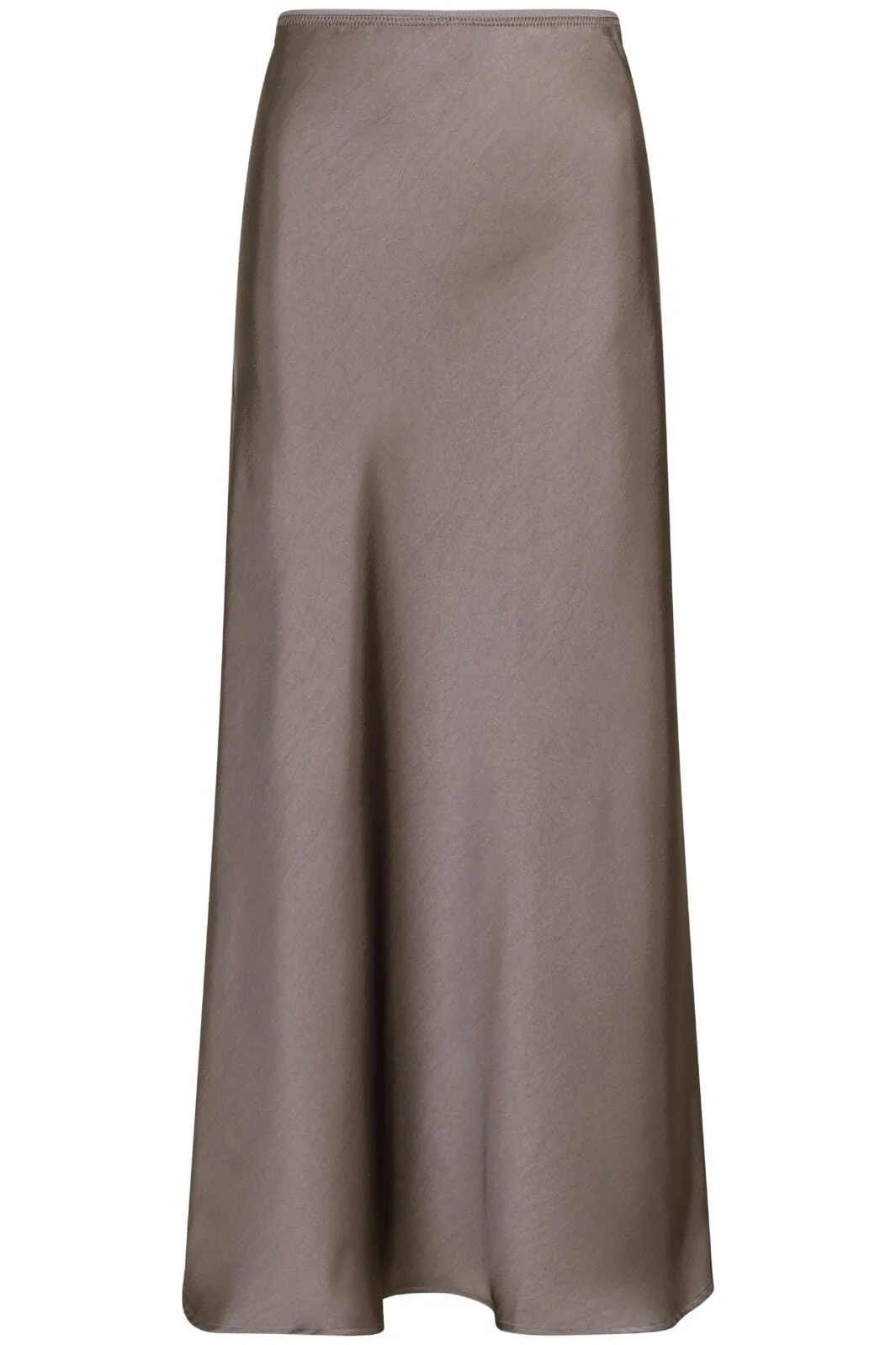 Neo Noir - Vicky Heavy Sateen Skirt - Warm Grey - Image 3