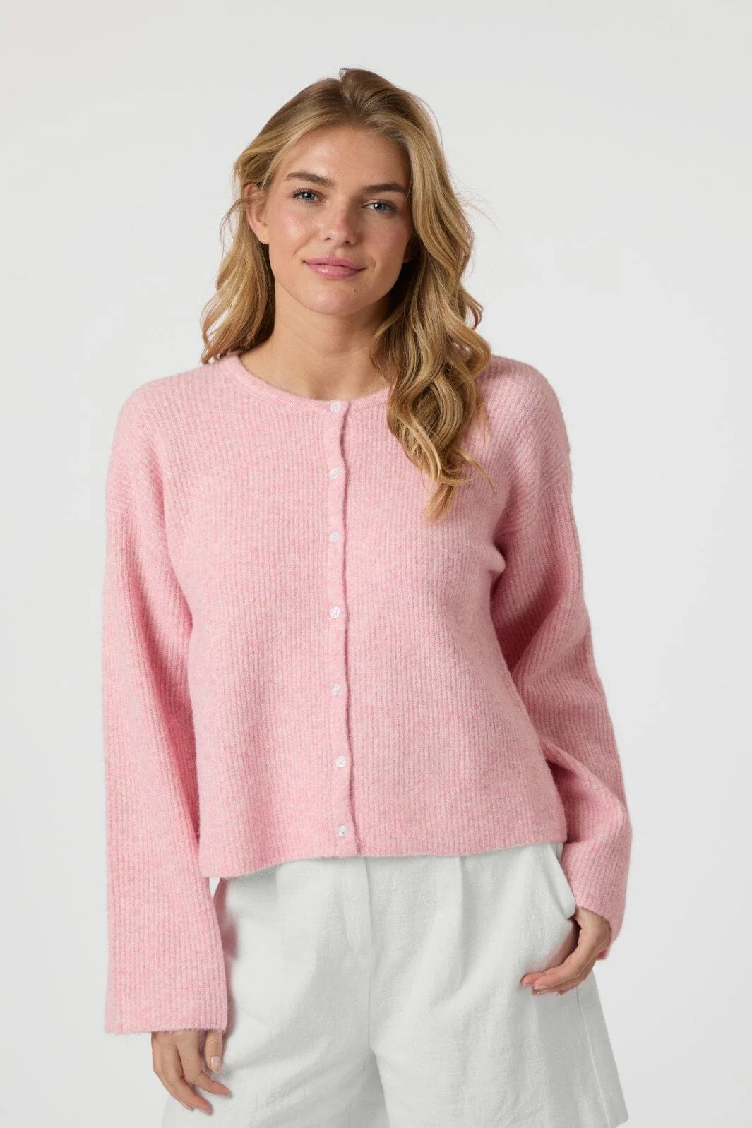 Neo Noir - Vilja Knit Cardigan 164491 - 170 - Pink - Image 4