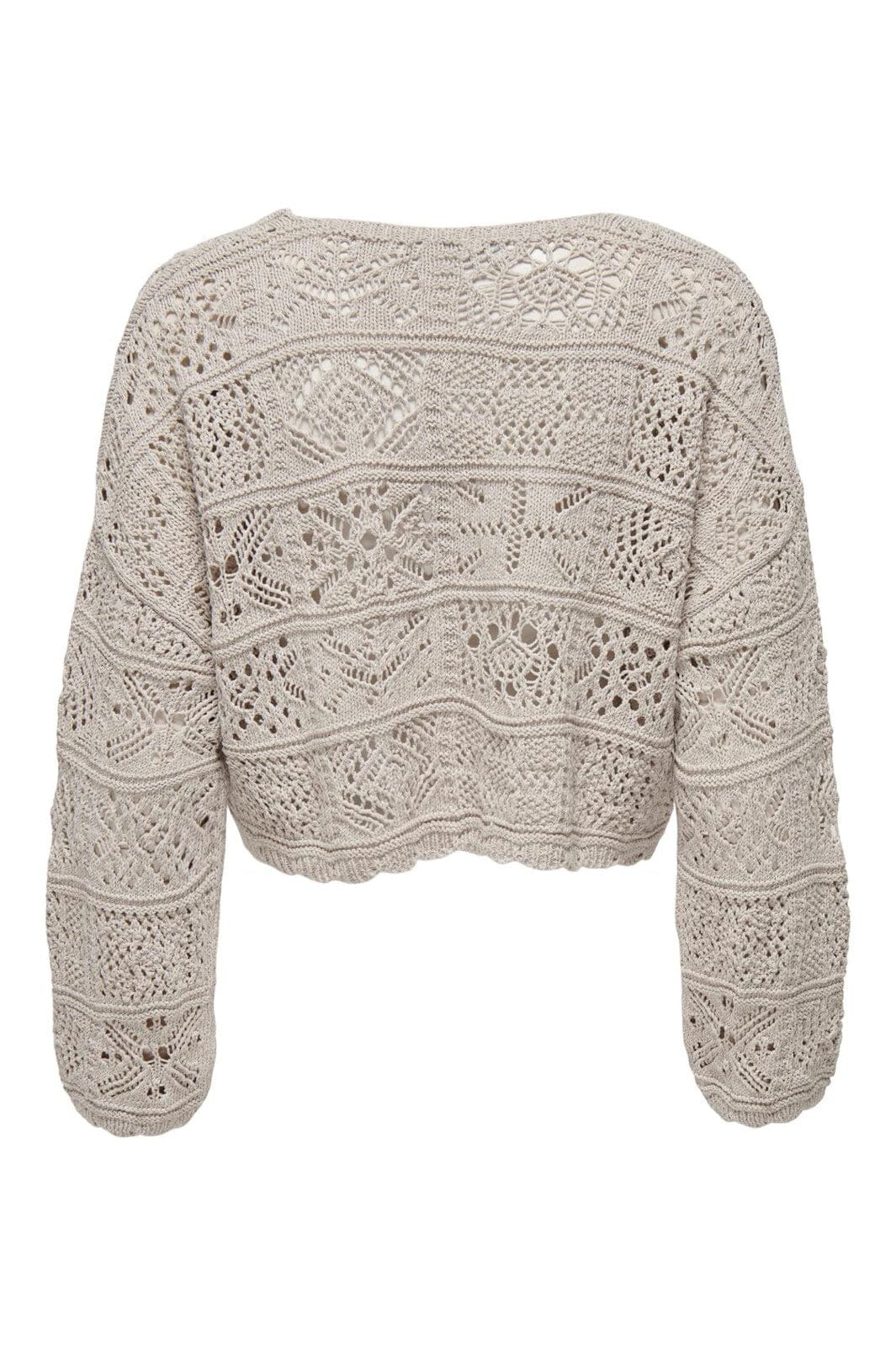 Only - Onlbeach Life 7/8 Tie Cardigan Knt - 4032191 Pumice Stone - Image 7