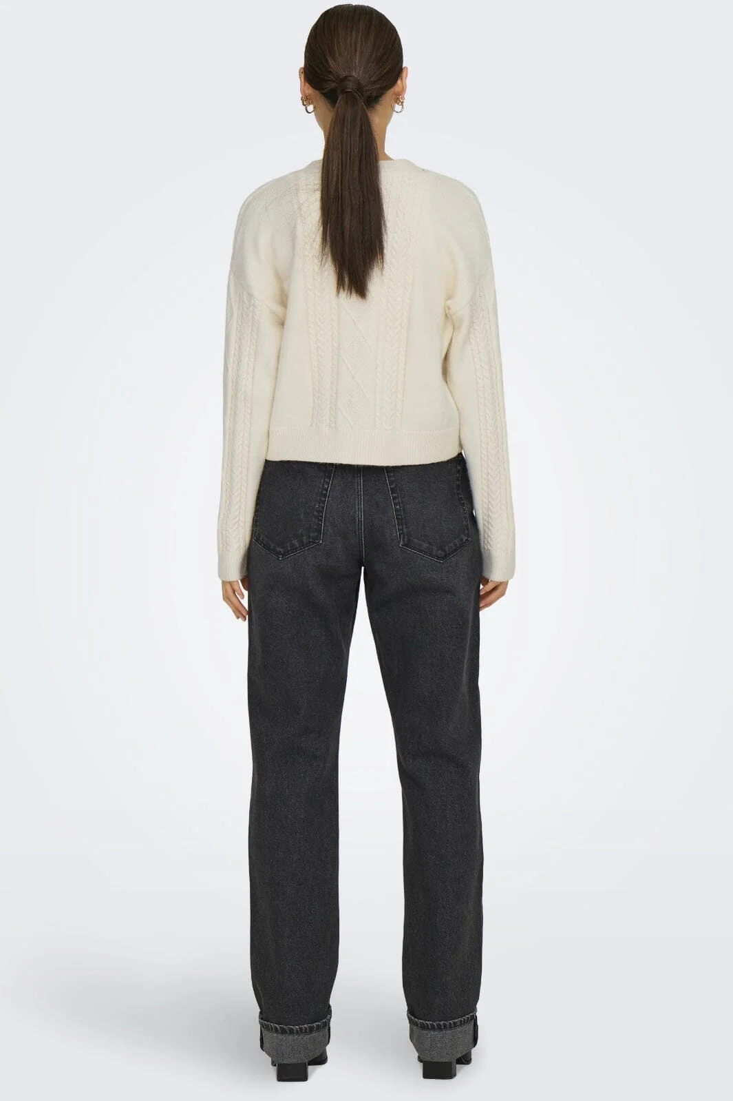 Only - Onlfia Ls String Cardigan Knt Nca - 4510273 Whitecap Gray - Image 5