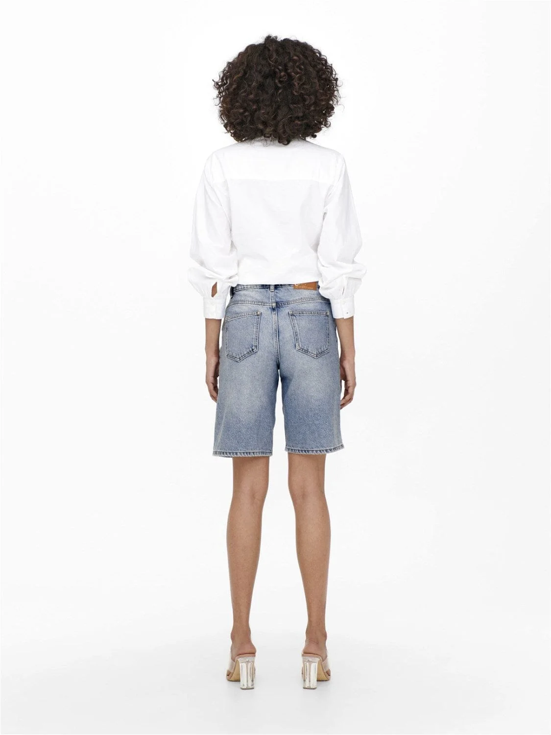 Only - Onlsonny hw wide dnm shorts - Light Blue Denim - Image 5