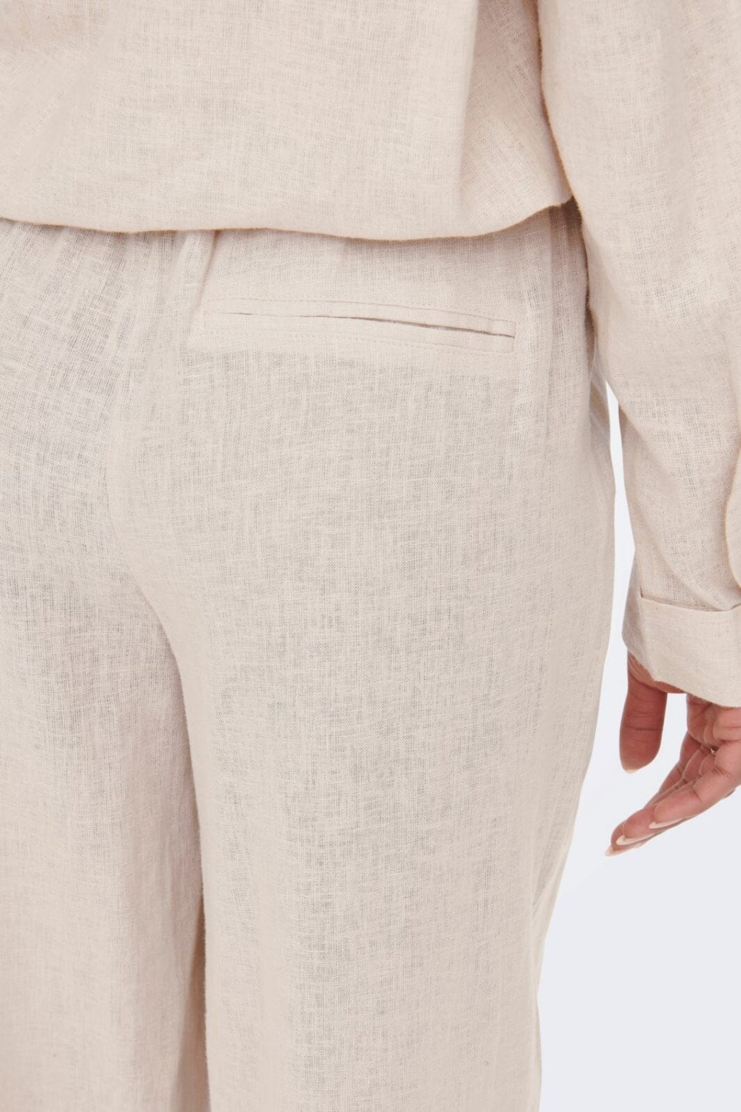 Only - Onltokyo Linen Blend Pant - 3996929 Moonbeam - Image 6