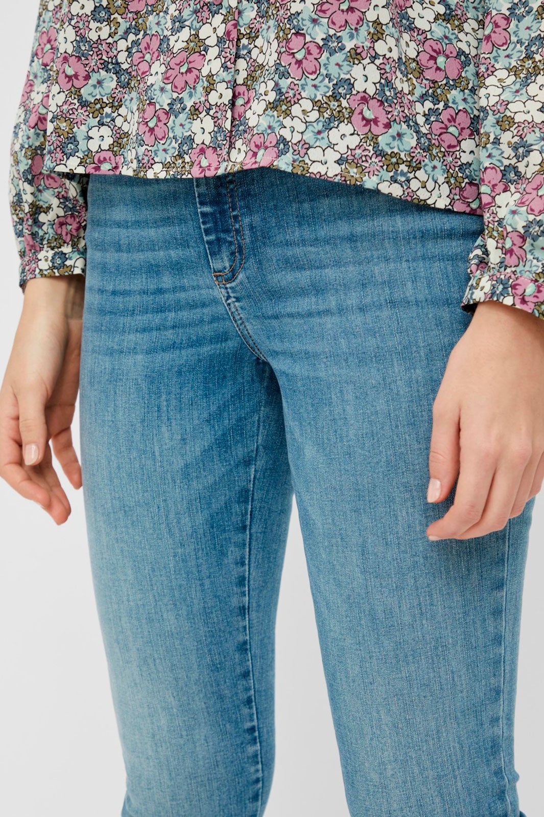 Pieces - Delly Skin MW Jeans Noos - Light Blue Denim - Image 3