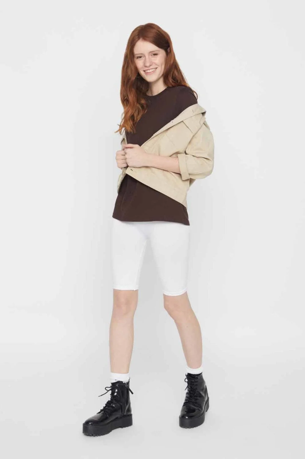 Pieces - PcLondon Shorts - Bright White - Image 3