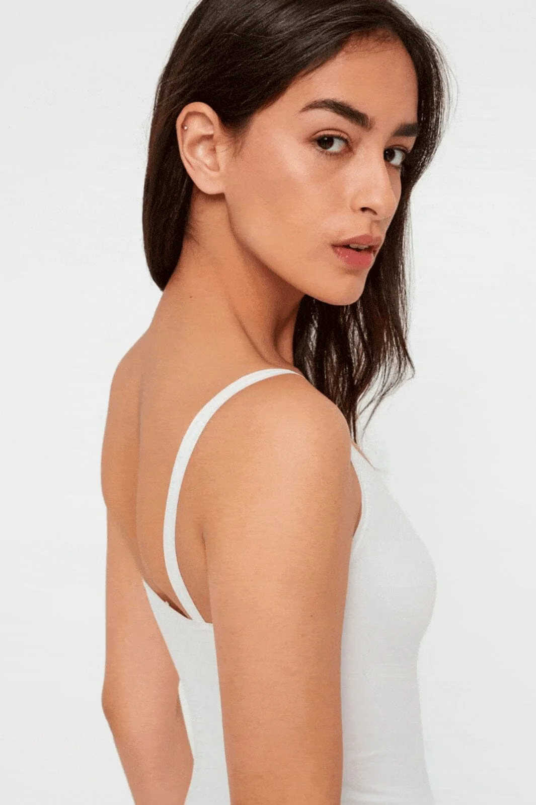 Pieces - Pcballroom Long Singlet - White - Image 6