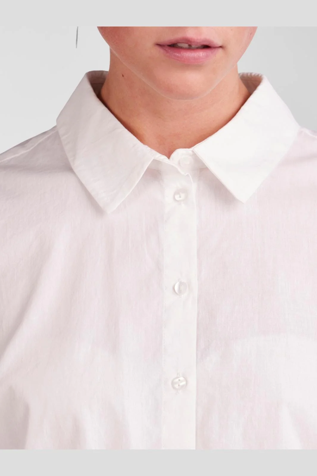 Pieces - Pctanne Ls Loose Shirt - 4121209 Cloud Dancer - Image 3