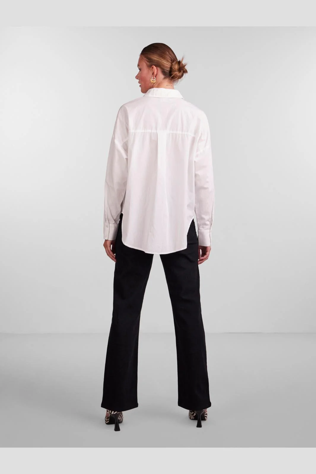 Pieces - Pctanne Ls Loose Shirt - 4121209 Cloud Dancer - Image 5