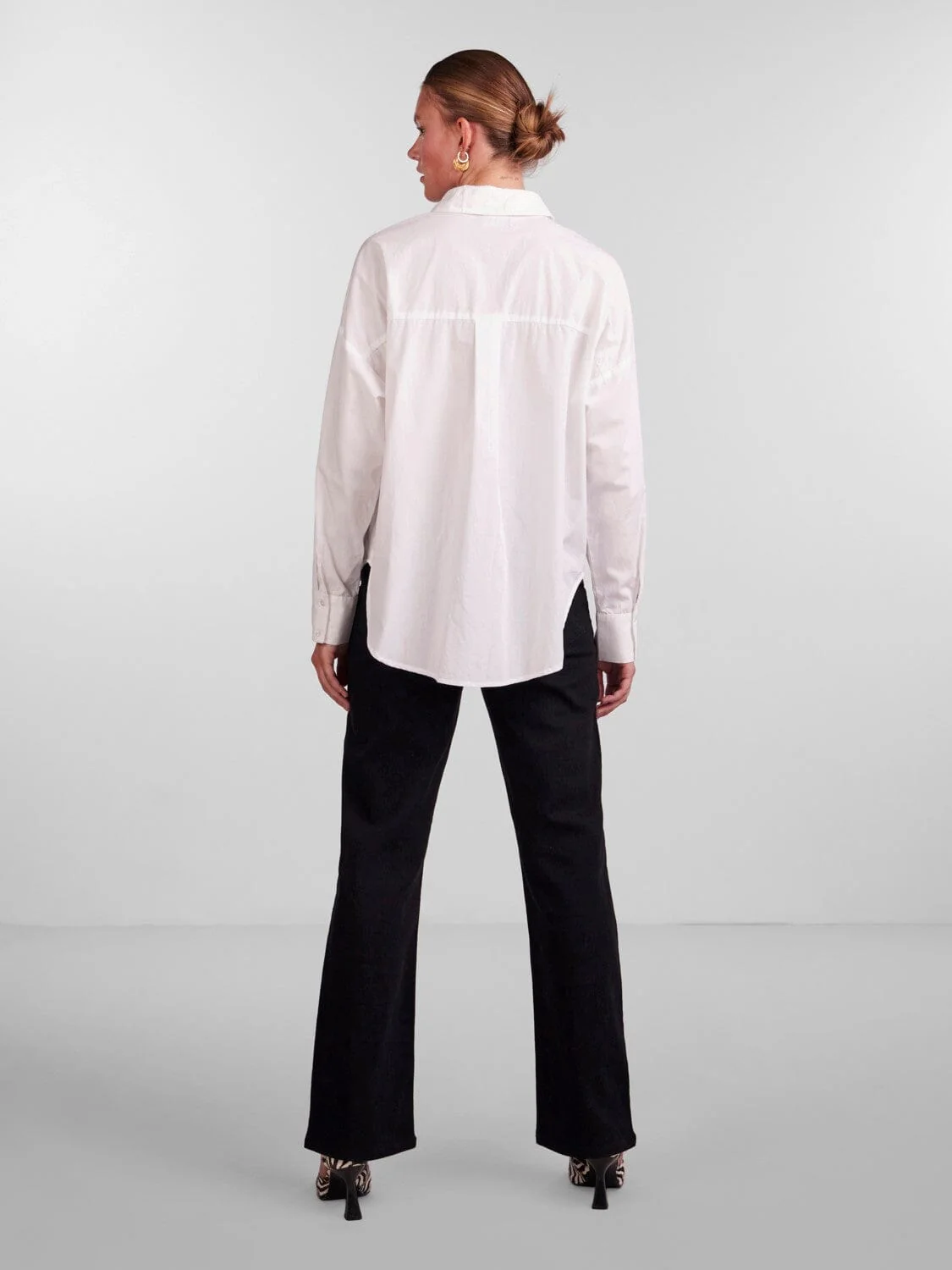 Pieces - Pctanne Ls Loose Shirt - 4121209 Cloud Dancer - Image 8