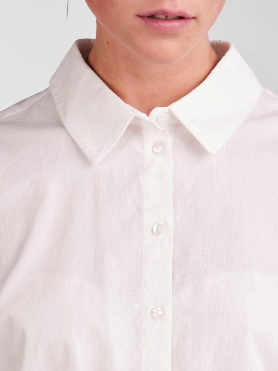 Pieces - Pctanne Ls Loose Shirt - 4121209 Cloud Dancer - Image 9